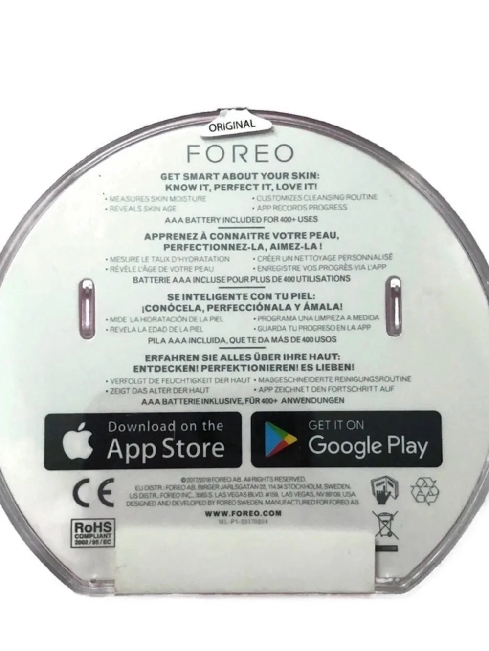 FOREO LUNA Fofo Smart Facial Cleansing and Firming Massage Brush Beauty Makeup